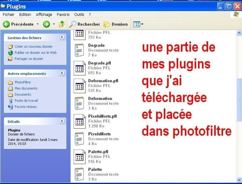 TELECHARGER DES PLUGINS DANS PHOTOFILTRE